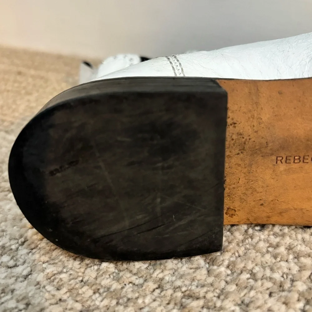 Rebecca Minkoff Distressed White Sabeen Boot - size 6.5 - Picture 8 of 10